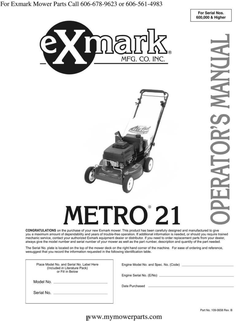 Exmark Metro 21 Series Manuel utilisateur