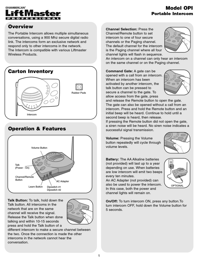 Chamberlain OPI Manuel utilisateur