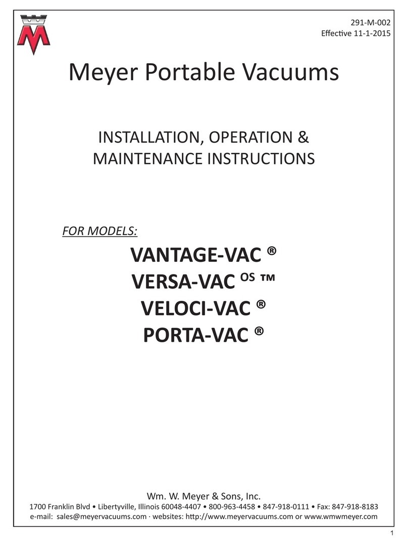 Meyer VANTAGE-VAC Mode d’emploi Meyer VANTAGE-VAC Mode d’emploi