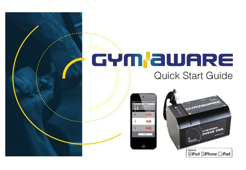 kinetic GymAware Manuel utilisateur kinetic GymAware Manuel utilisateur