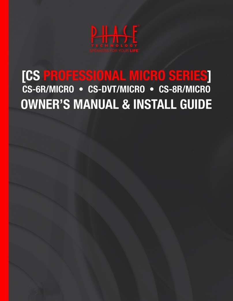 Phase Technologies CS-6R/MICRO Manuel utilisateur