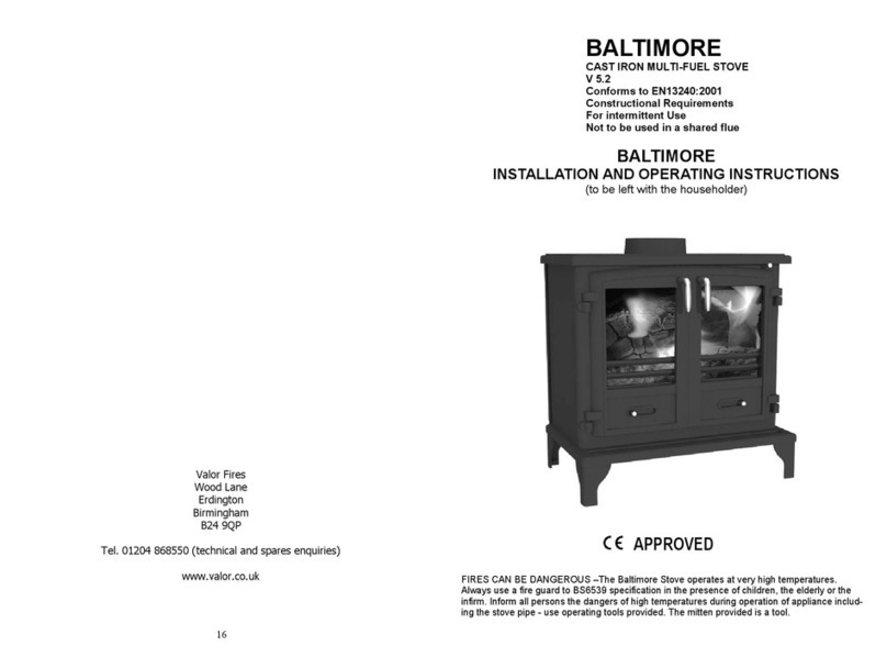 Valor Fires BALTIMORE Manuel utilisateur