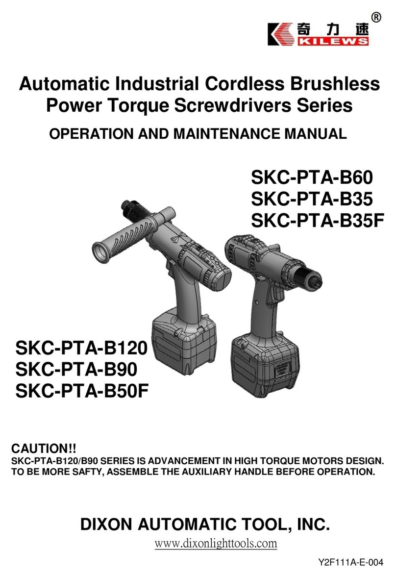 Dixon Automatic Tool SKC-PTA-B60 Manuel utilisateur
