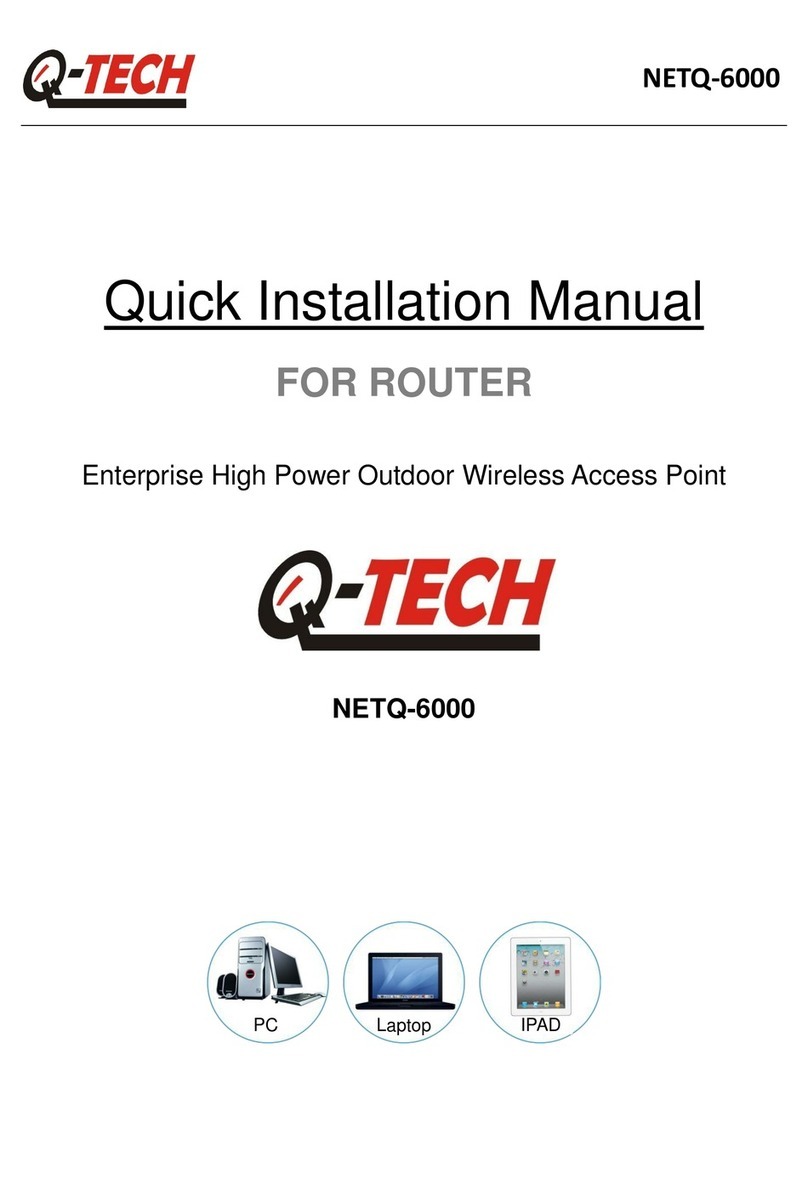 q-Tech NETQ-6000 Instructions d'utilisation et d'entretien q-Tech NETQ-6000 Instructions d'utilisation et d'entretien