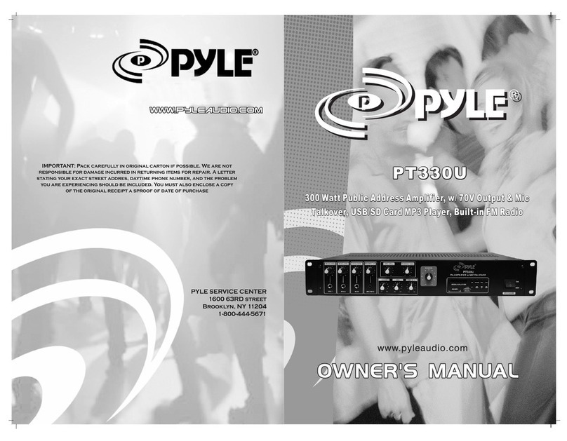 Pyle PT330U Manuel utilisateur