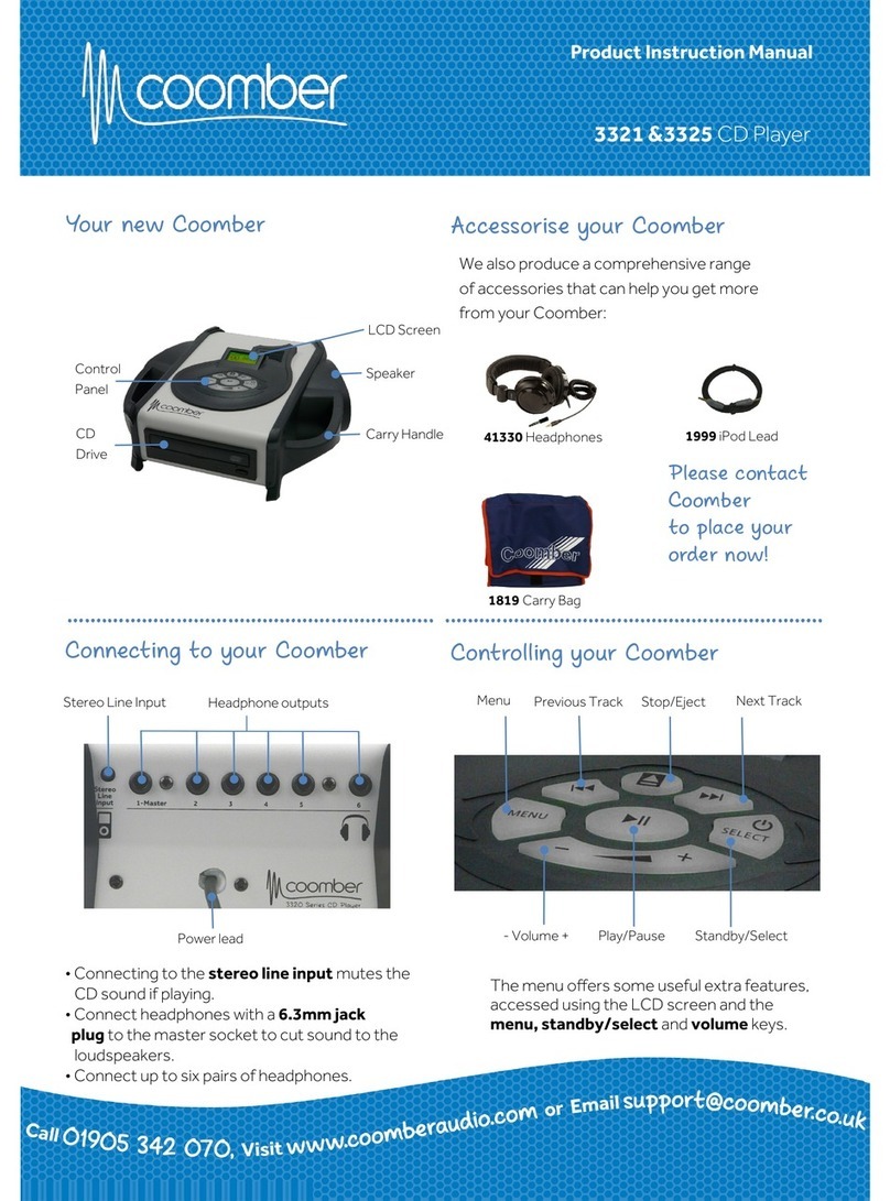 Coomber 3321 Manuel utilisateur