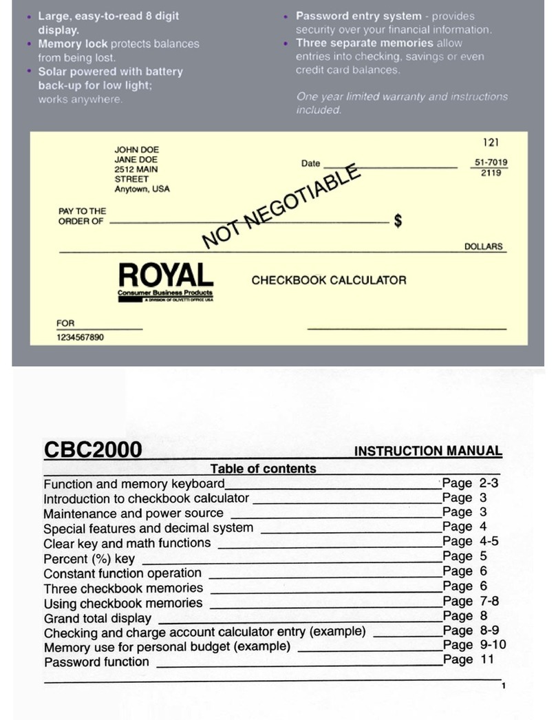 Royal CBC2000 Manuel utilisateur