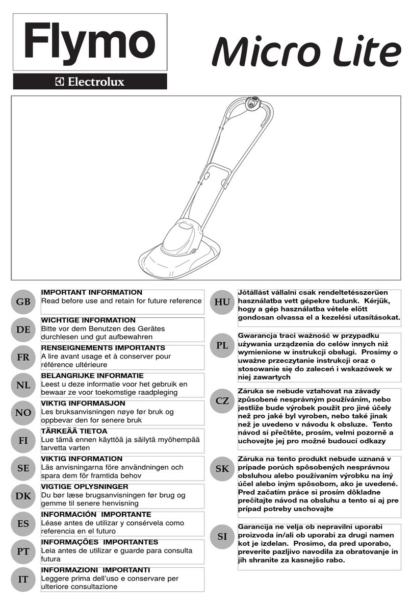 Electrolux flymo micro lite Manuel d'utilisation