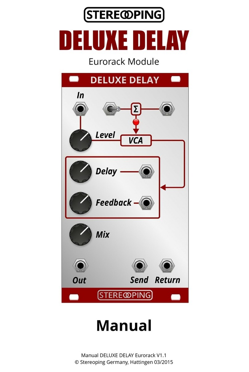 Stereoping DELUXE DELAY Manuel utilisateur