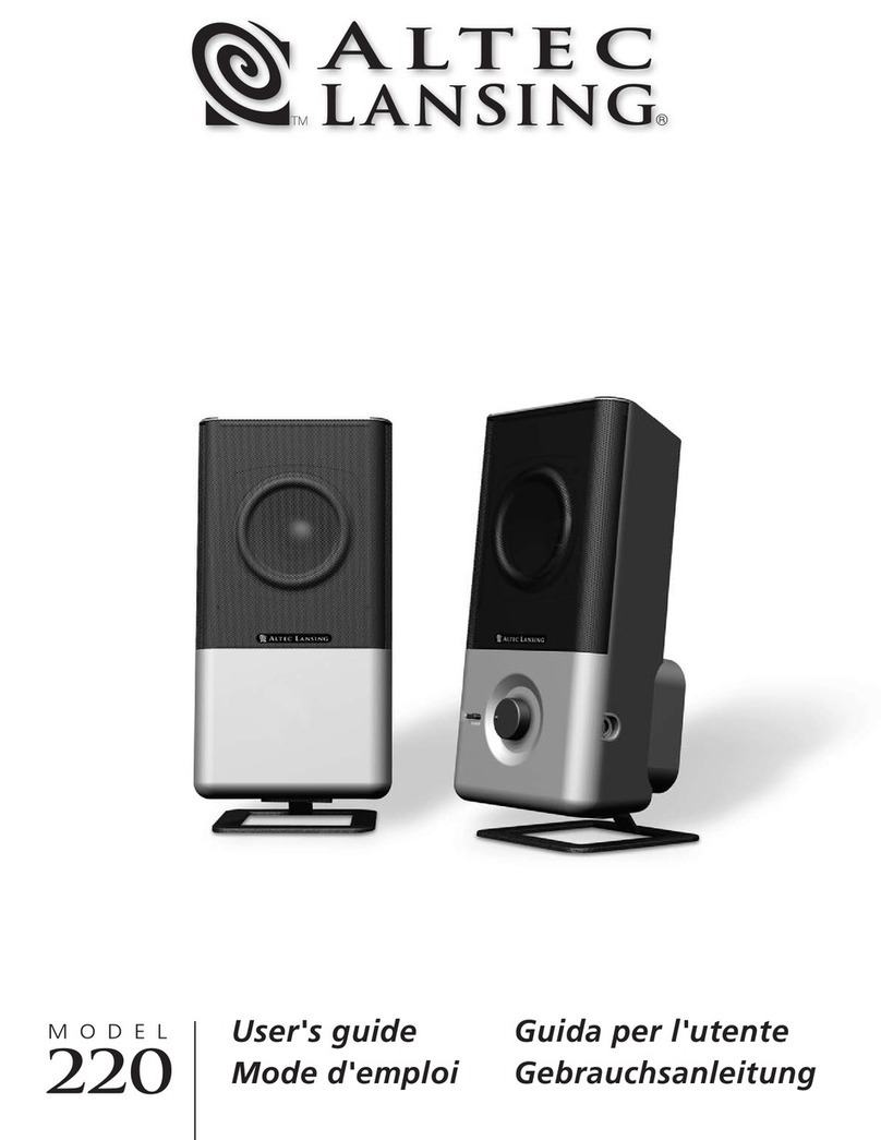 Altec Lansing 220 Manuel utilisateur