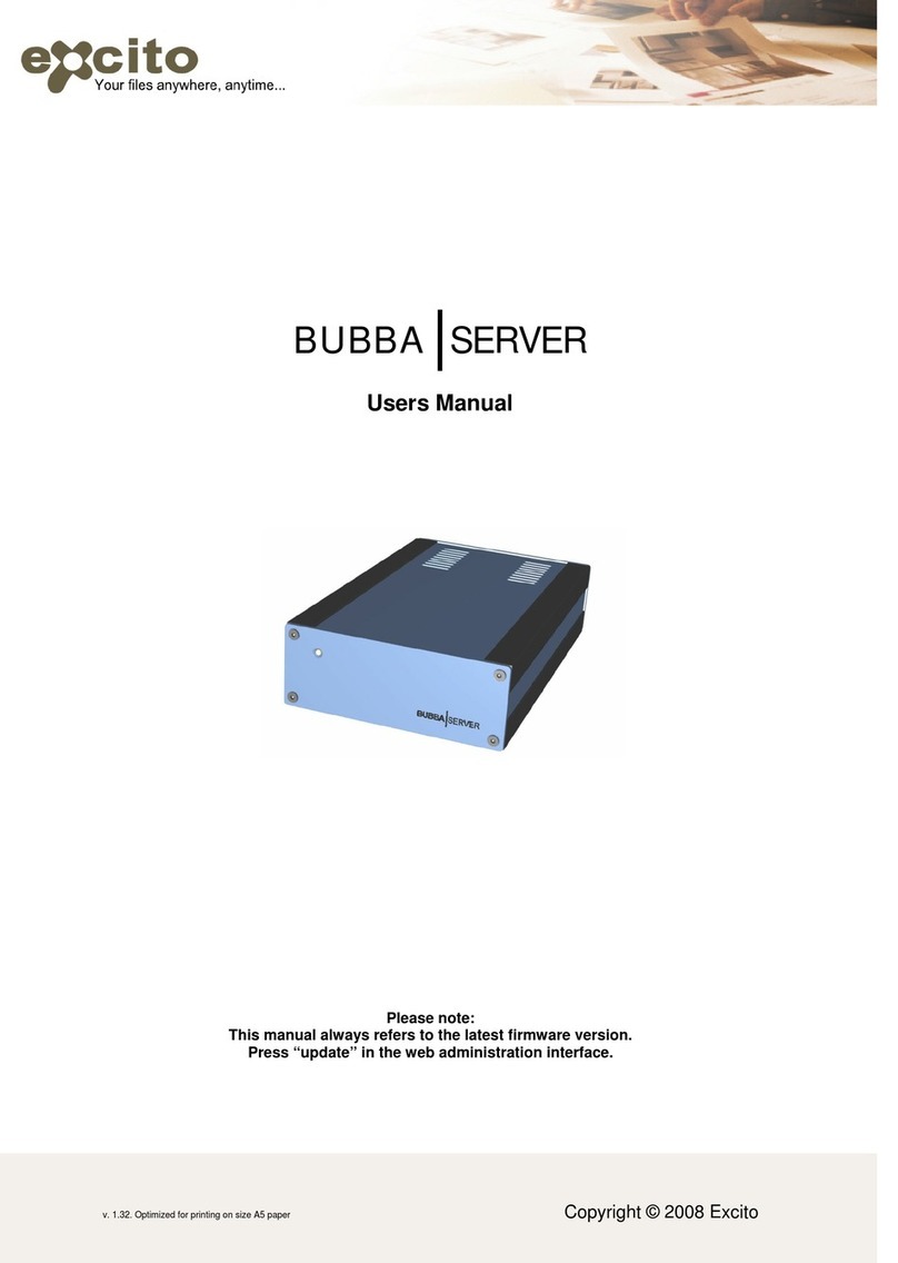 Excito BUBBA Manuel utilisateur