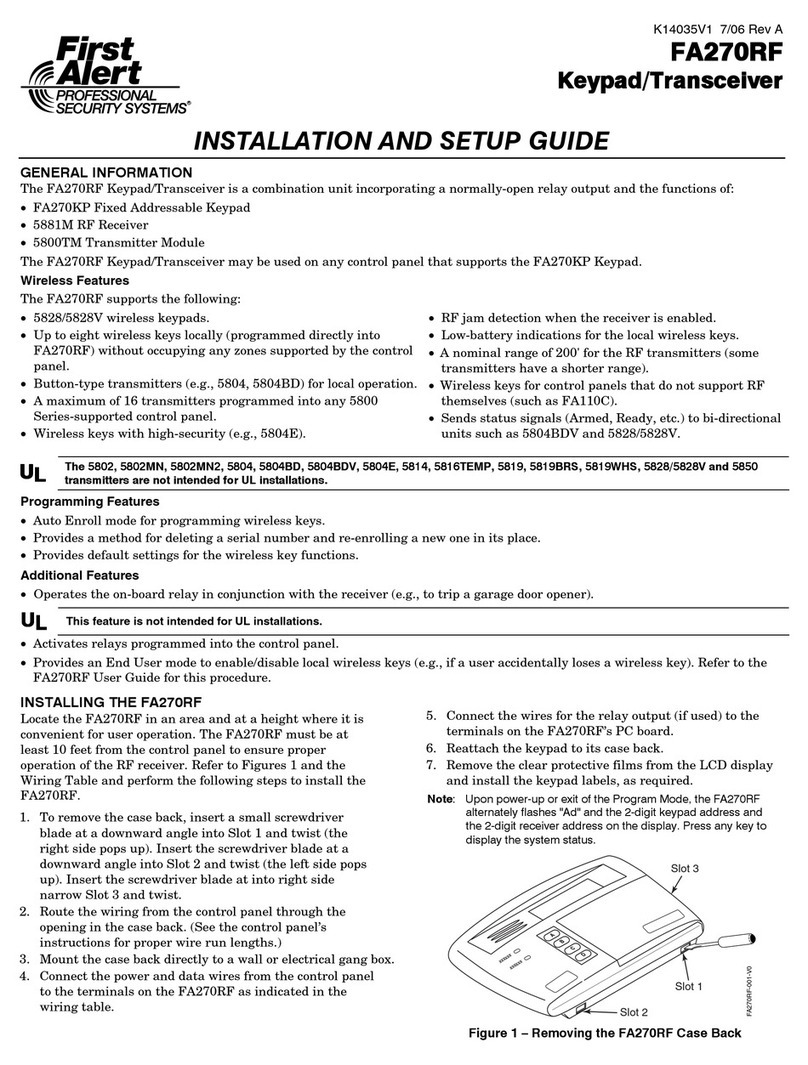First Alert FA270RF Instructions de montage