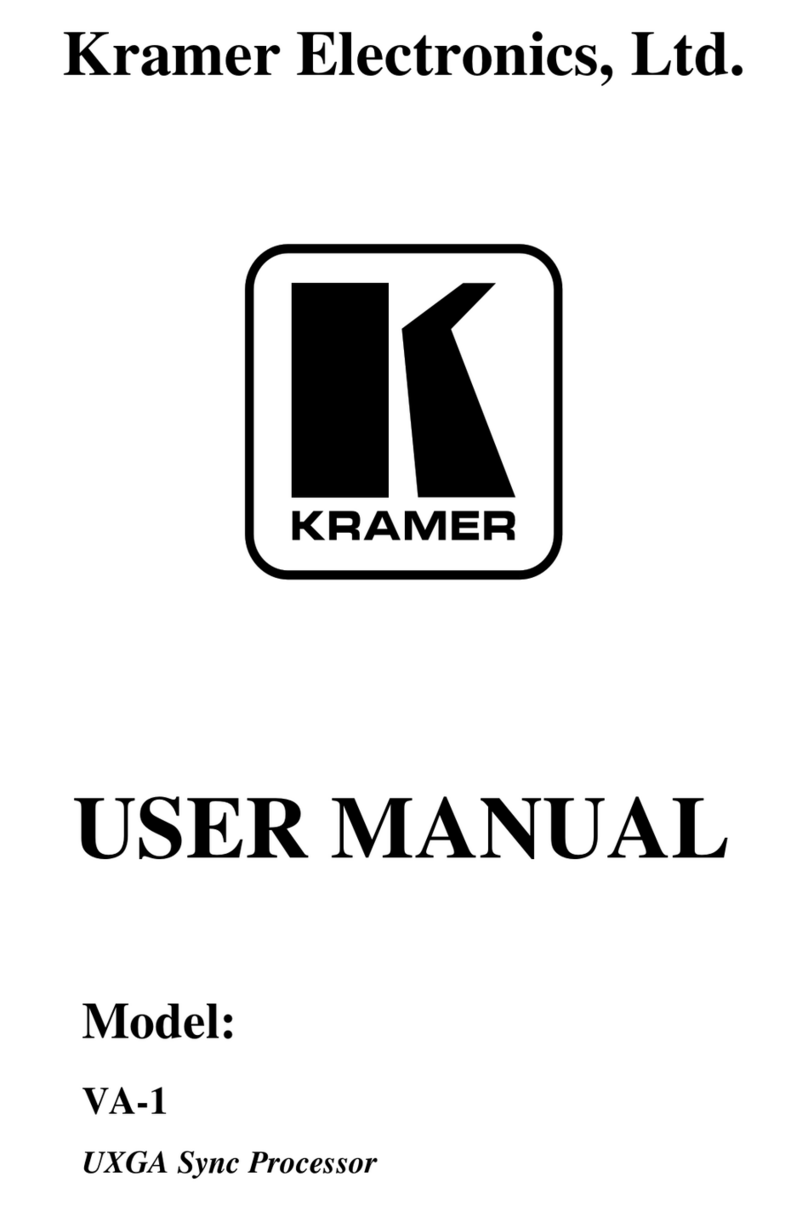 Kramer VA-1 Manuel utilisateur