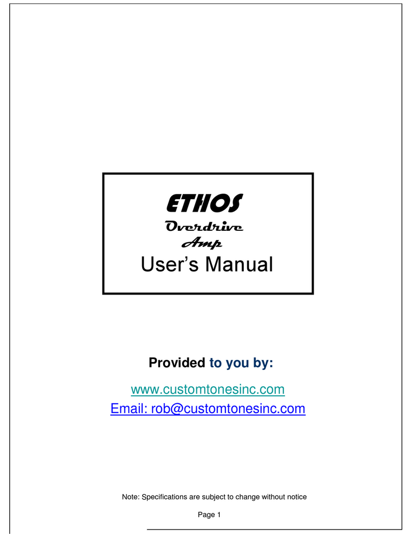 Ethos Overdrive Manuel utilisateur Ethos Overdrive Manuel utilisateur