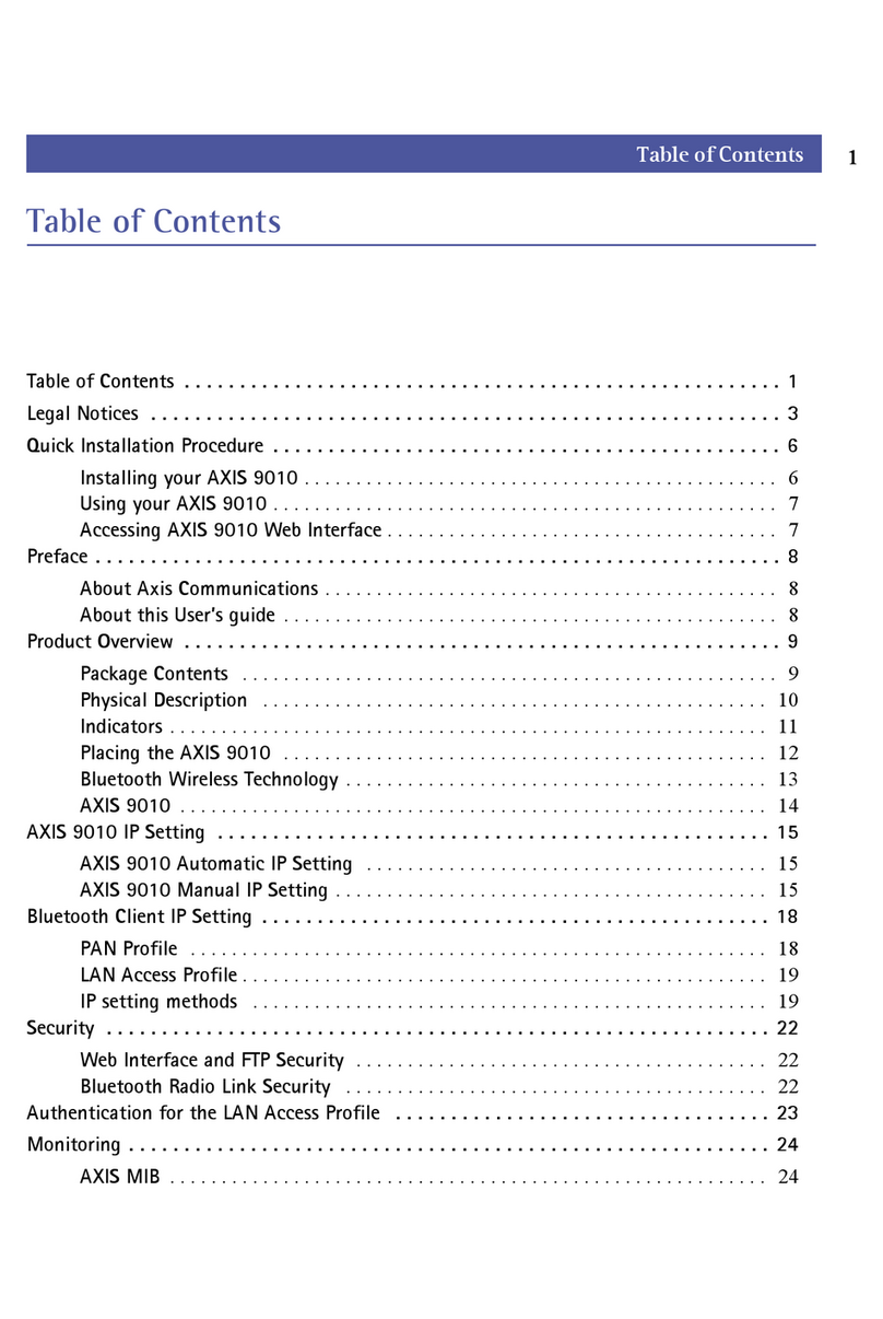 Axis 9010 Manuel utilisateur
