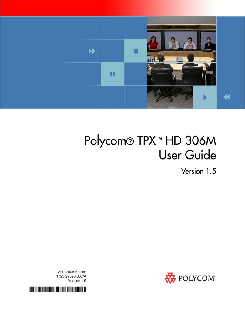 Polycom TPX HD 306M Manuel utilisateur