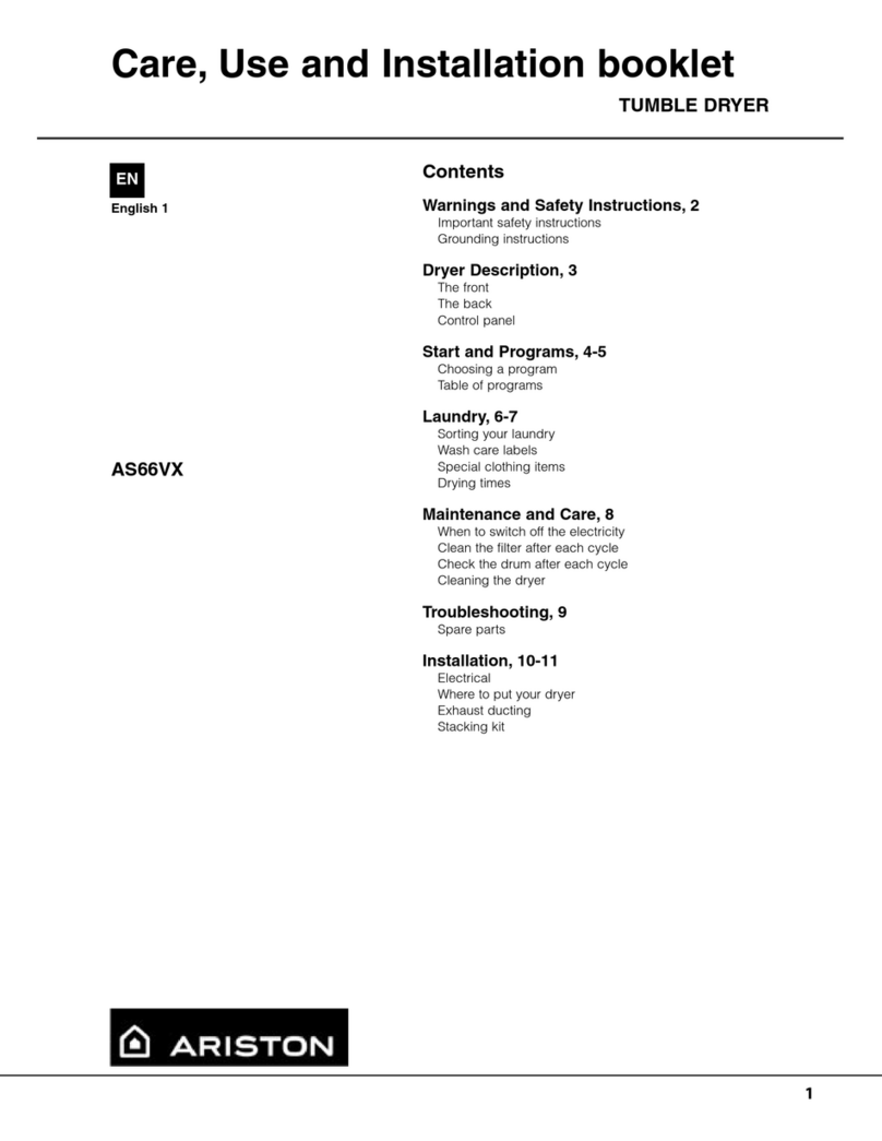 Ariston AS66VX Mode d’emploi