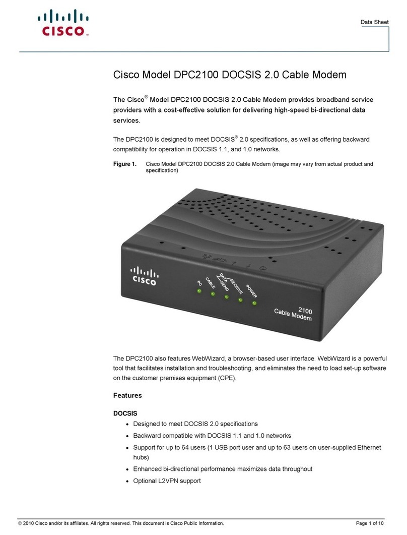Cisco DPC2100 Manuel utilisateur Cisco DPC2100 Manuel utilisateur