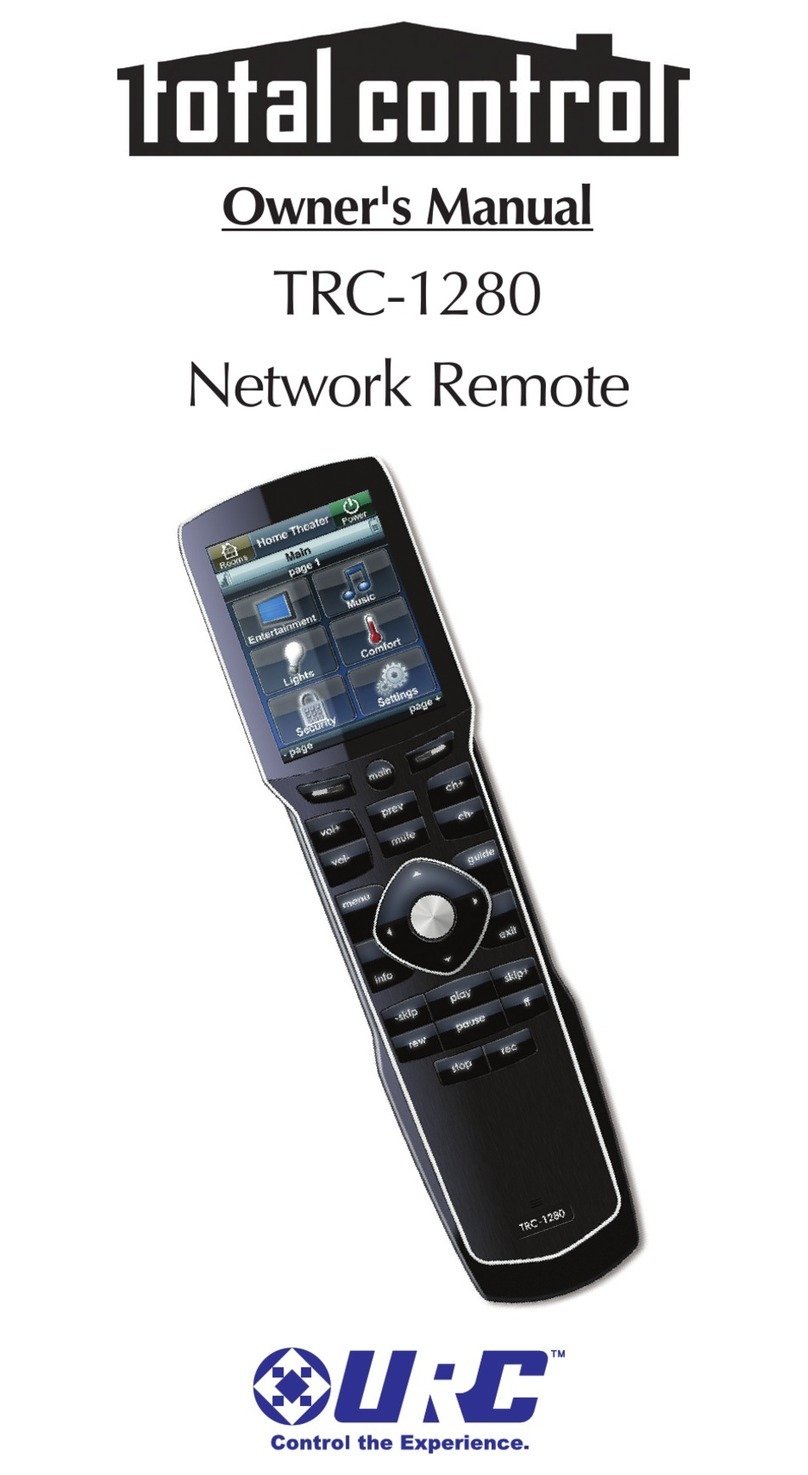 Universal Remote Control Total Control TRC-1280 Manuel utilisateur