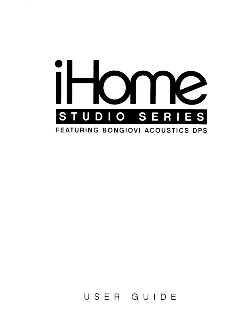 iHome Studio Series Manuel utilisateur
