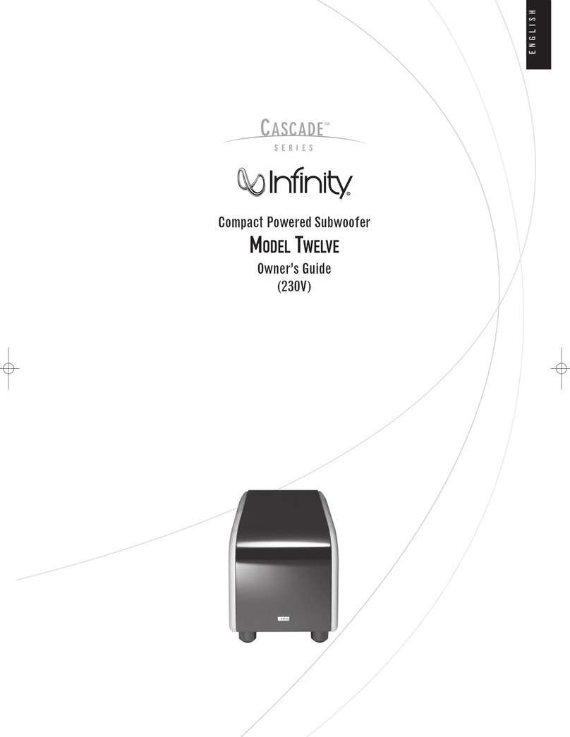 Infinity Model Twelve Manuel utilisateur