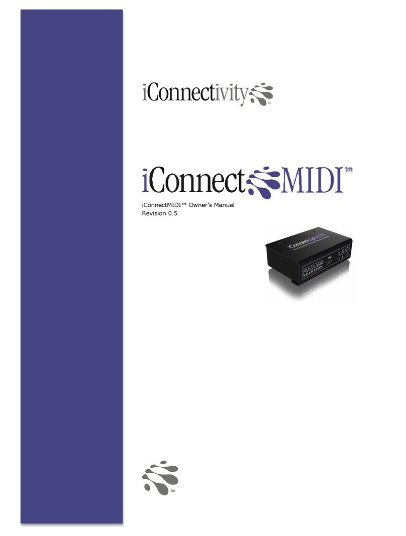 iConnectivity iConnect MIDI Manuel utilisateur