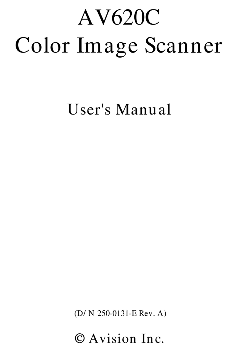 Avision AV620C Manuel utilisateur