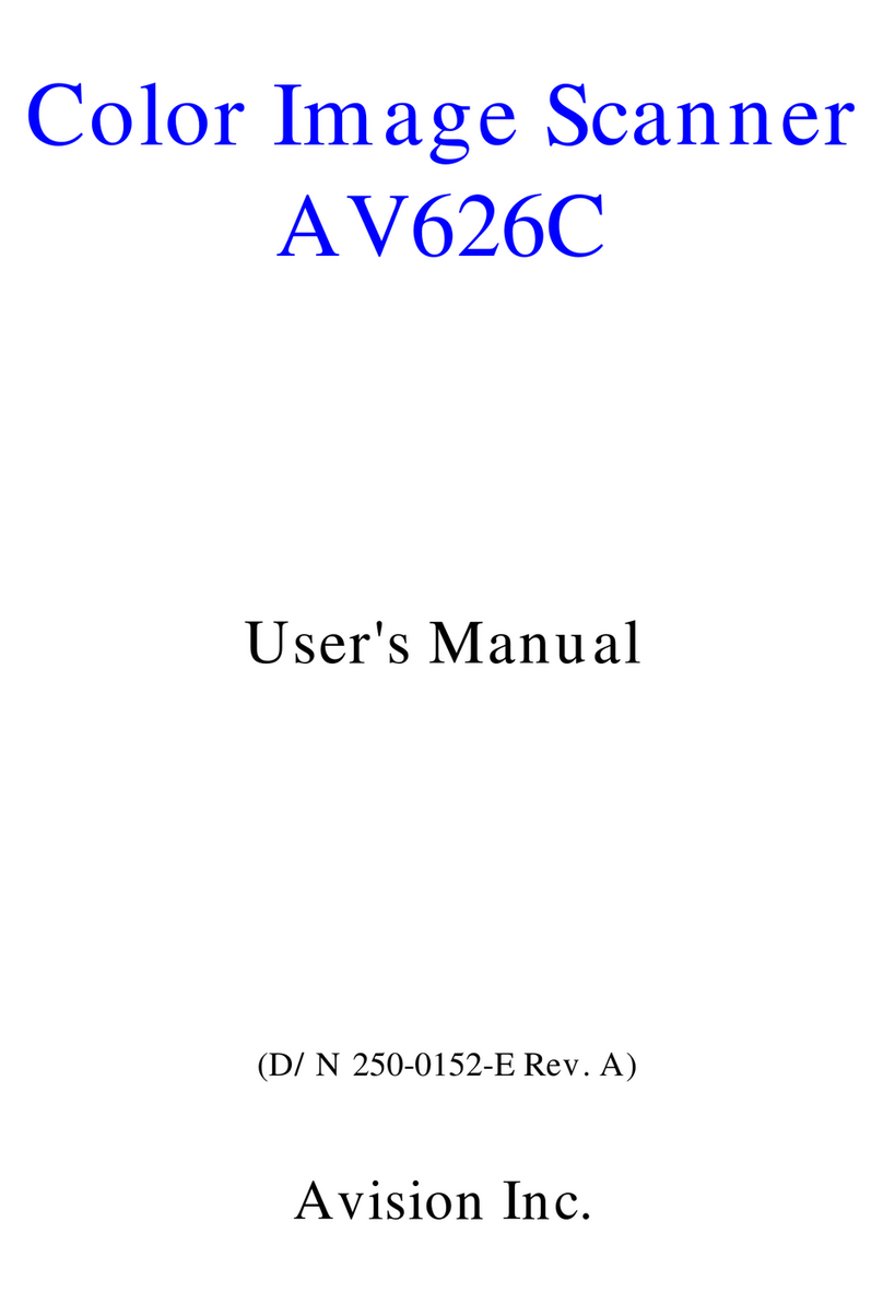 Avision AV626C Manuel utilisateur