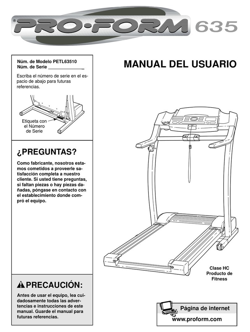 Pro-Form 635 Guide de l'utilisateur