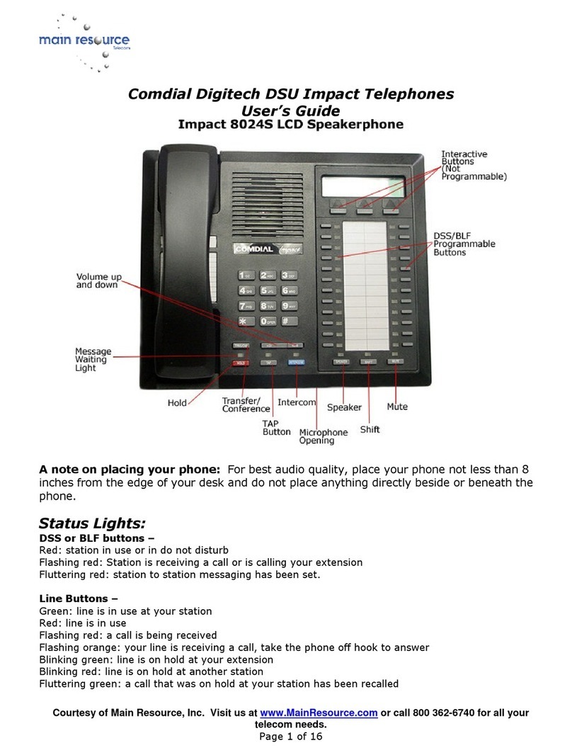 Main Resource Impact 8024S Manuel utilisateur