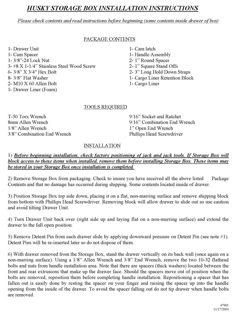 HUSKY LINERS 47901 Manuel utilisateur