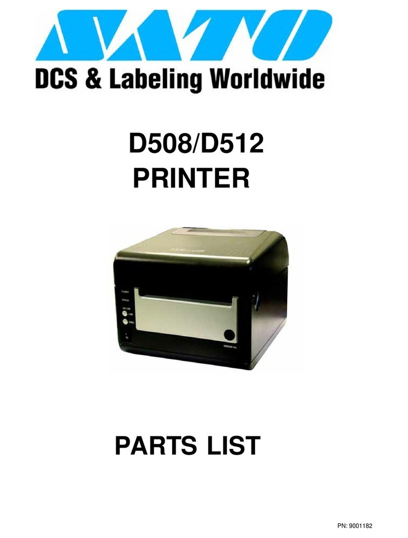 SATO D508 Manuel utilisateur SATO D508 Manuel utilisateur