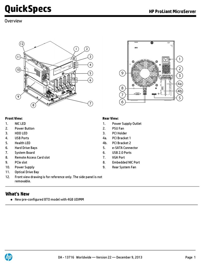 HP ProLiant MicroServer Manuel utilisateur