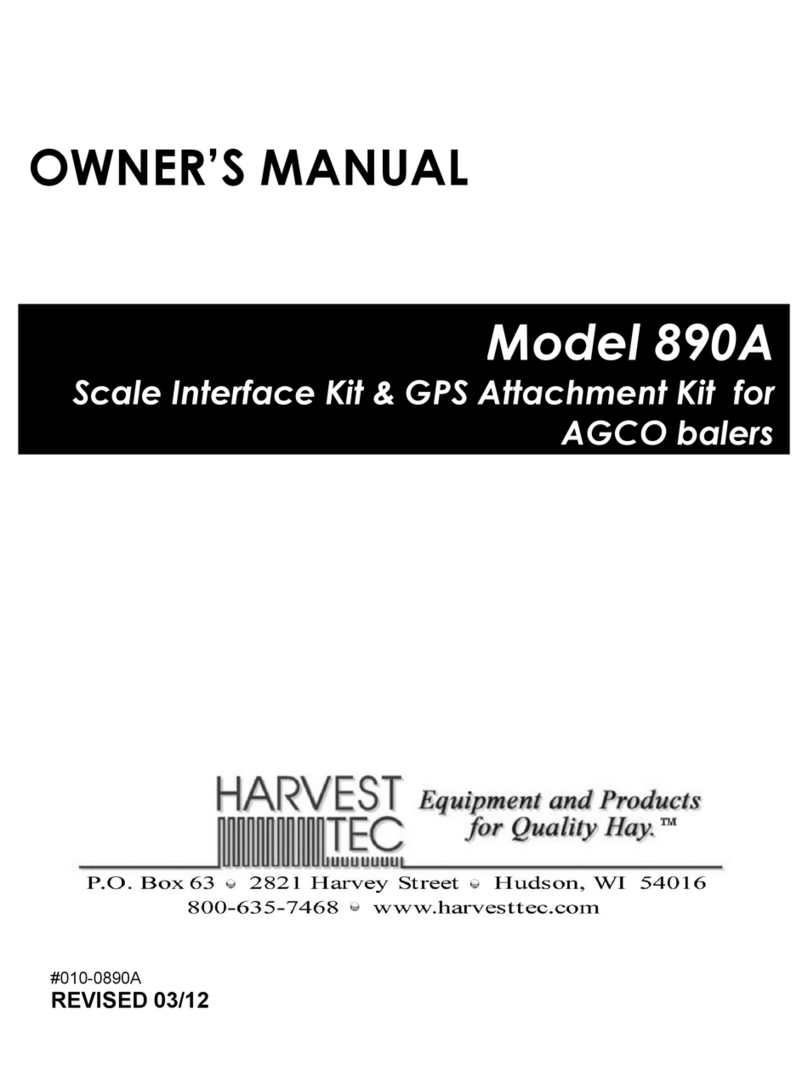 Harvest TEC 890A Manuel utilisateur Harvest TEC 890A Manuel utilisateur