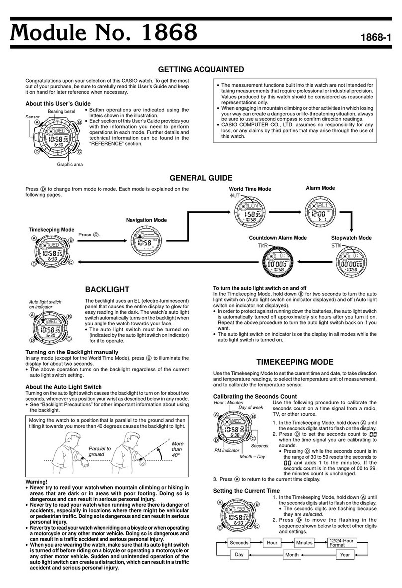 Casio 1868 Guide de configuration