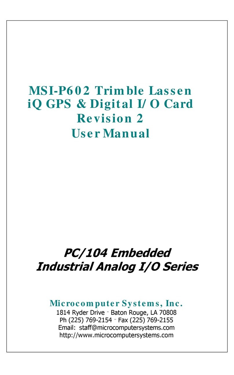 Microcomputer Systems MSI-P602 Manuel utilisateur