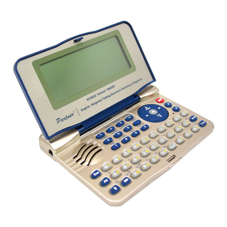 Ectaco Partner EB400T Manuel utilisateur