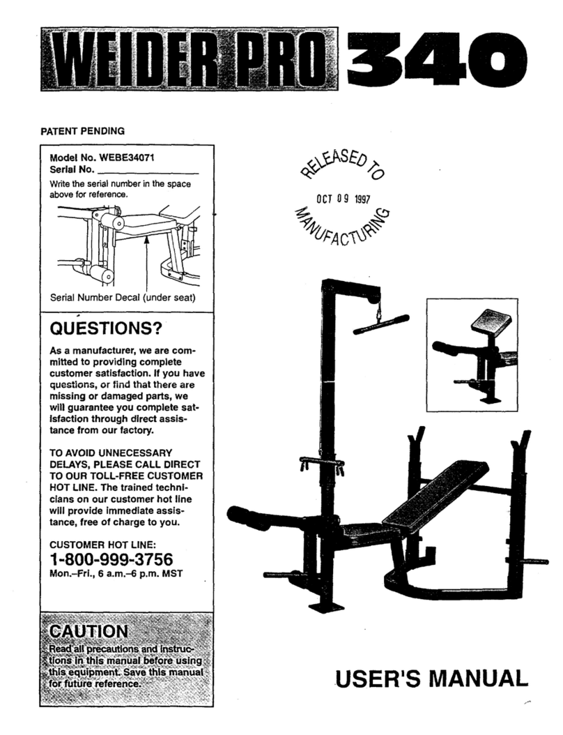WeiderPro Pro 340 L Manuel utilisateur