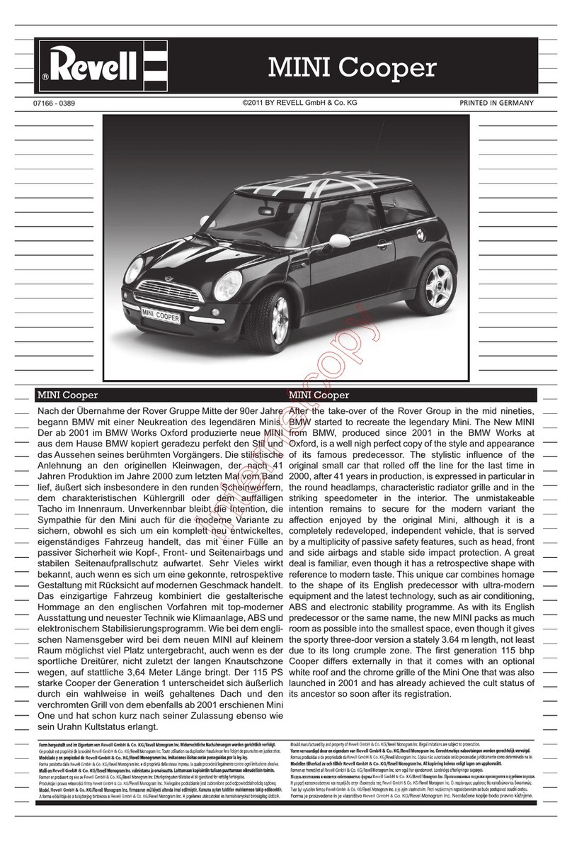 REVELL Mini Cooper Manuel utilisateur