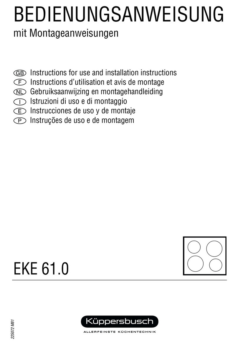 Kuppersbusch EKE 61.0 Guide de configuration rapide