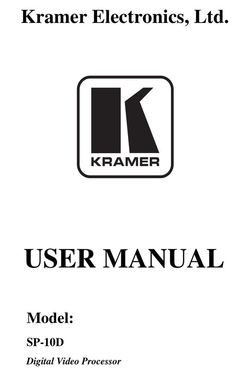 Kramer SP-10D Manuel utilisateur