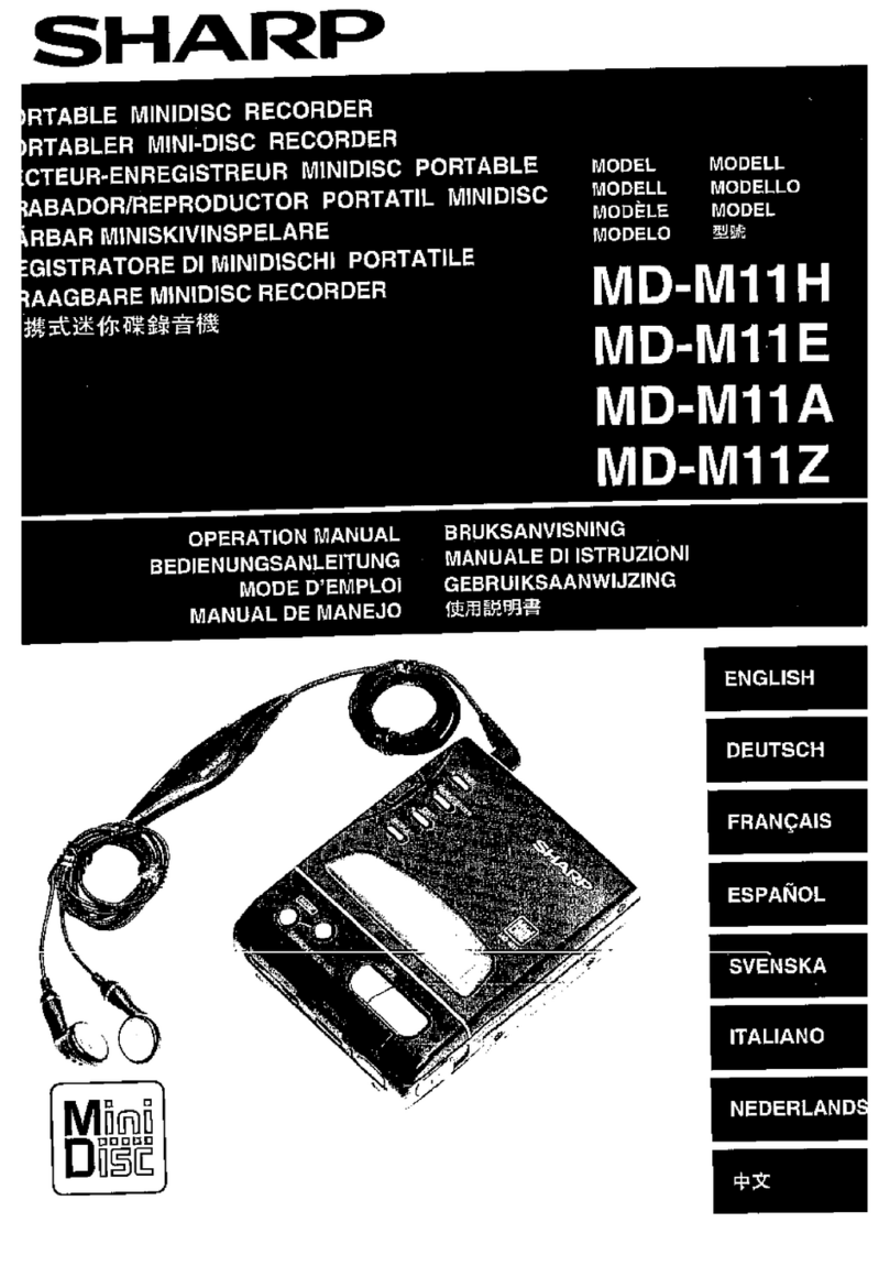 Sharp MD-M11H Guide de démarrage rapide