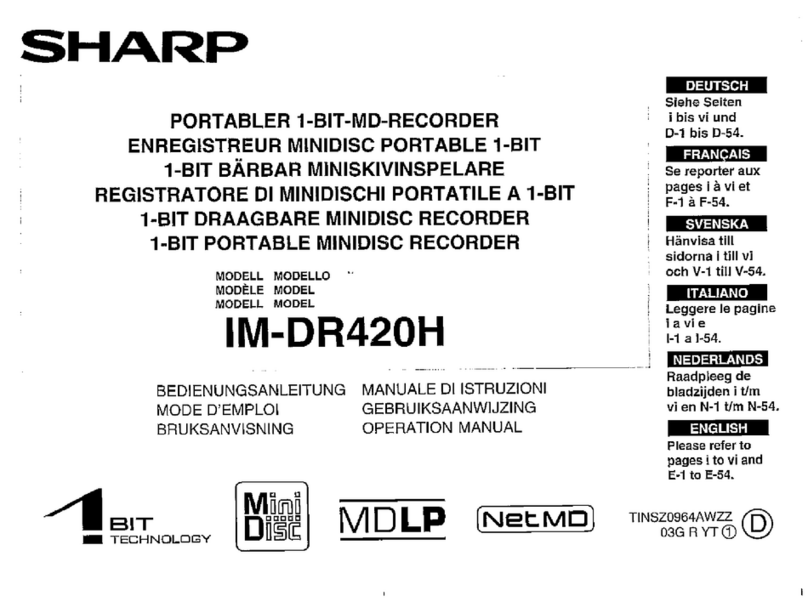 Sharp IM-DR420H Manuel utilisateur