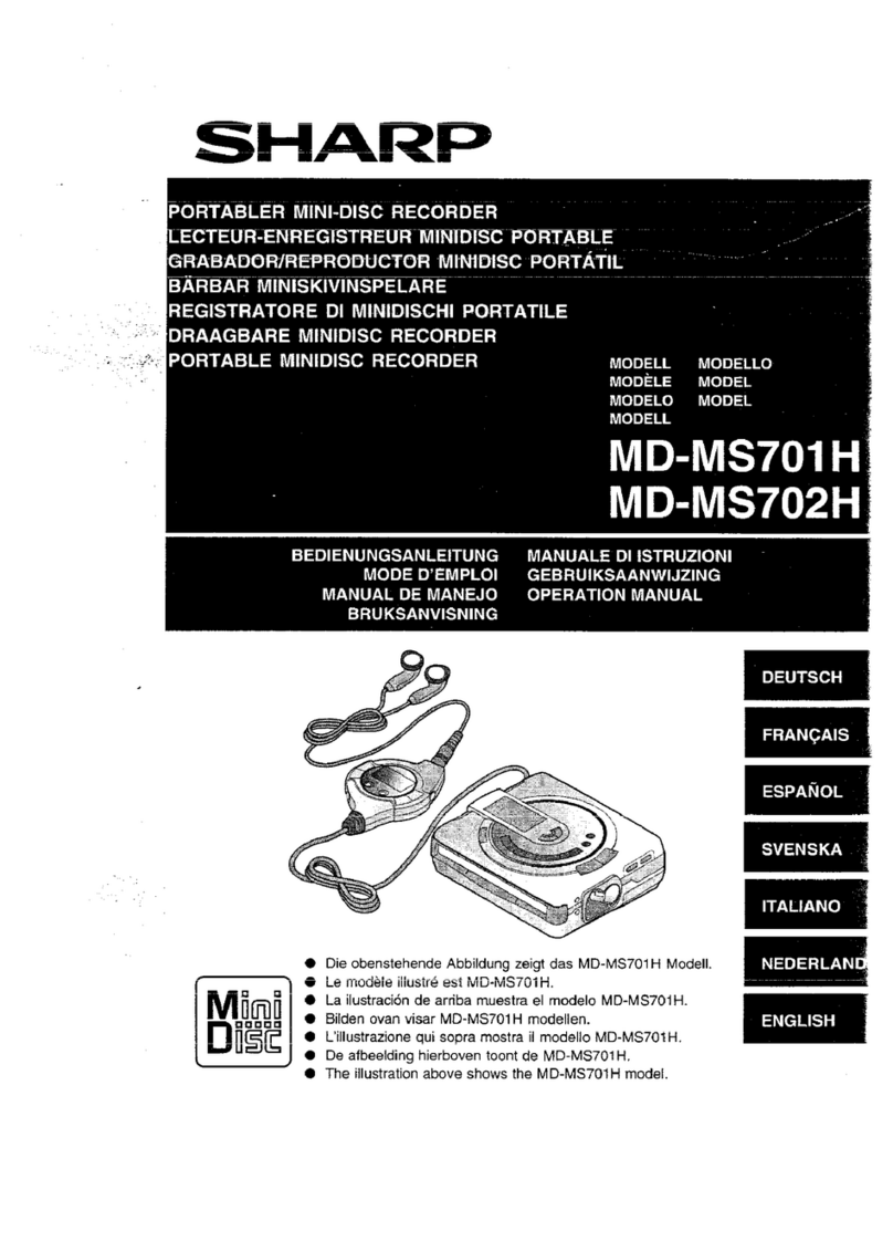 Sharp MD-MS701H Manuel du système Sharp MD-MS701H Manuel du système