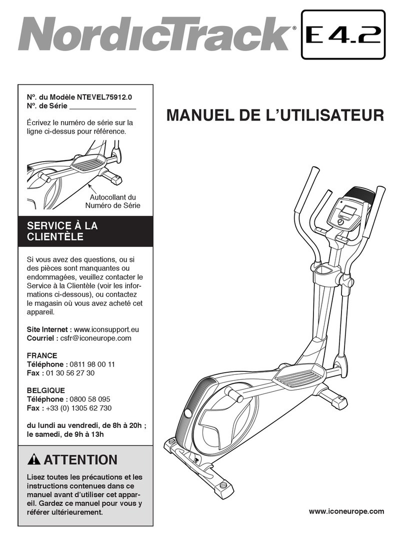 NordicTrack E4.2 Elliptical Manuel utilisateur
