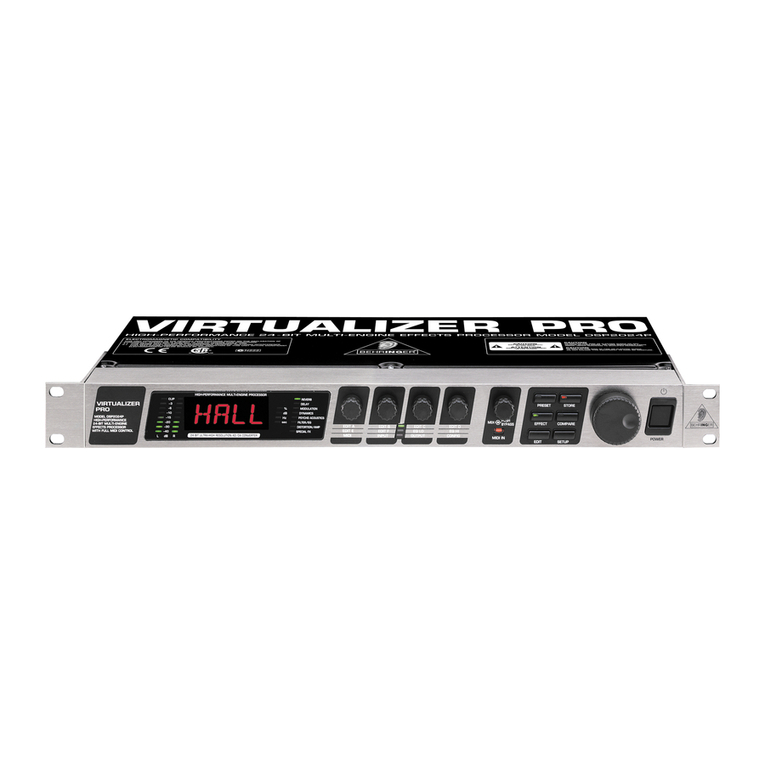 Behringer Virtualizer Pro DSP2024P Manuel utilisateur