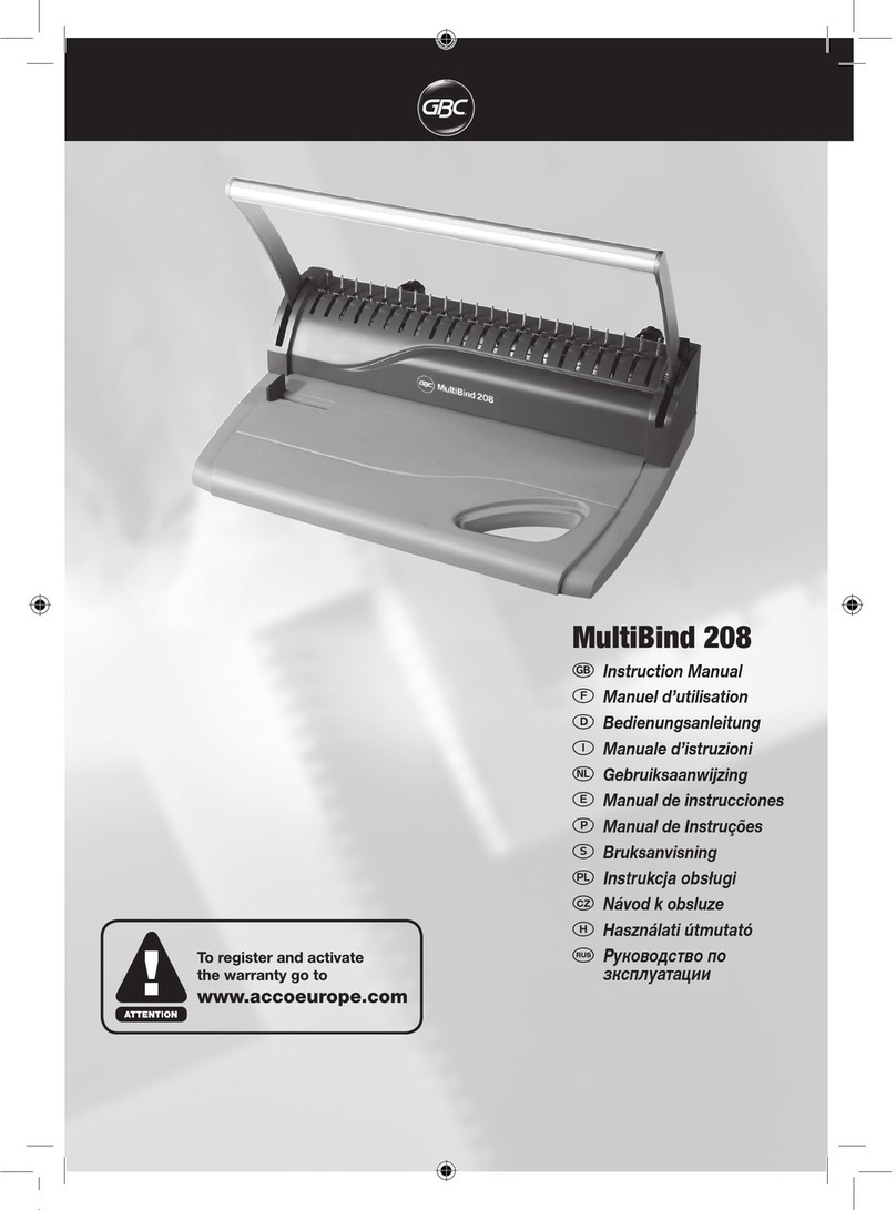 GBC MultiBind 208 Manuel utilisateur