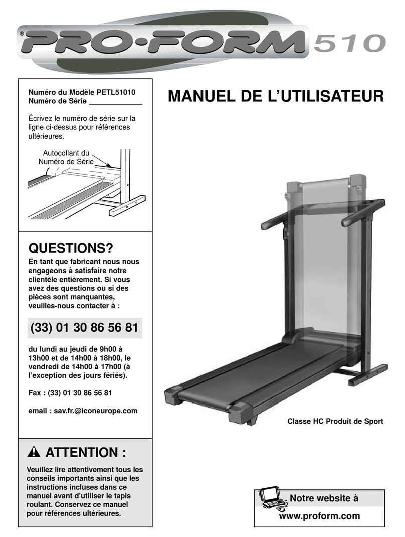 Pro-Form RESTORATION 510 Manuel utilisateur
