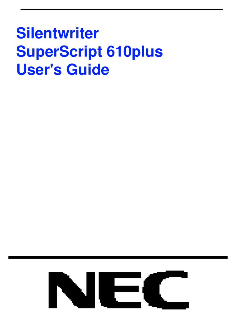 NEC SuperScript 610plus Manuel utilisateur