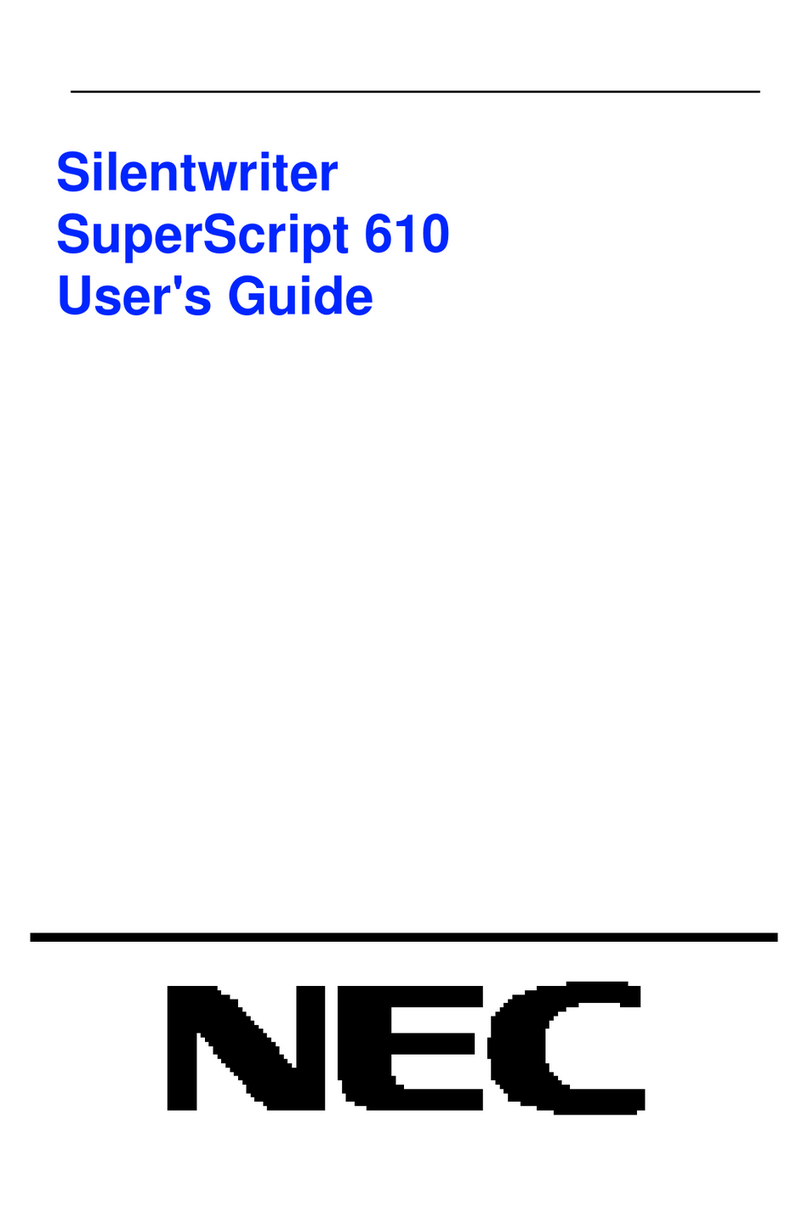 NEC SuperScript 610 Manuel utilisateur